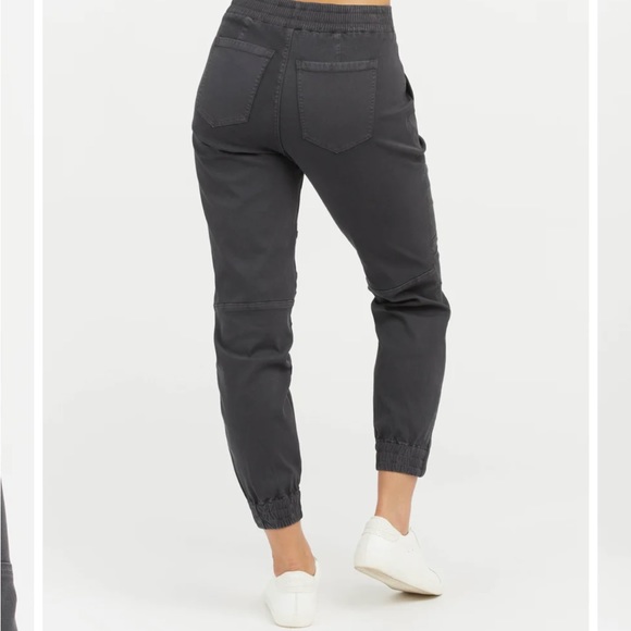 SPANX-charcoal grey denim joggers, size Medium - Picture 2 of 8